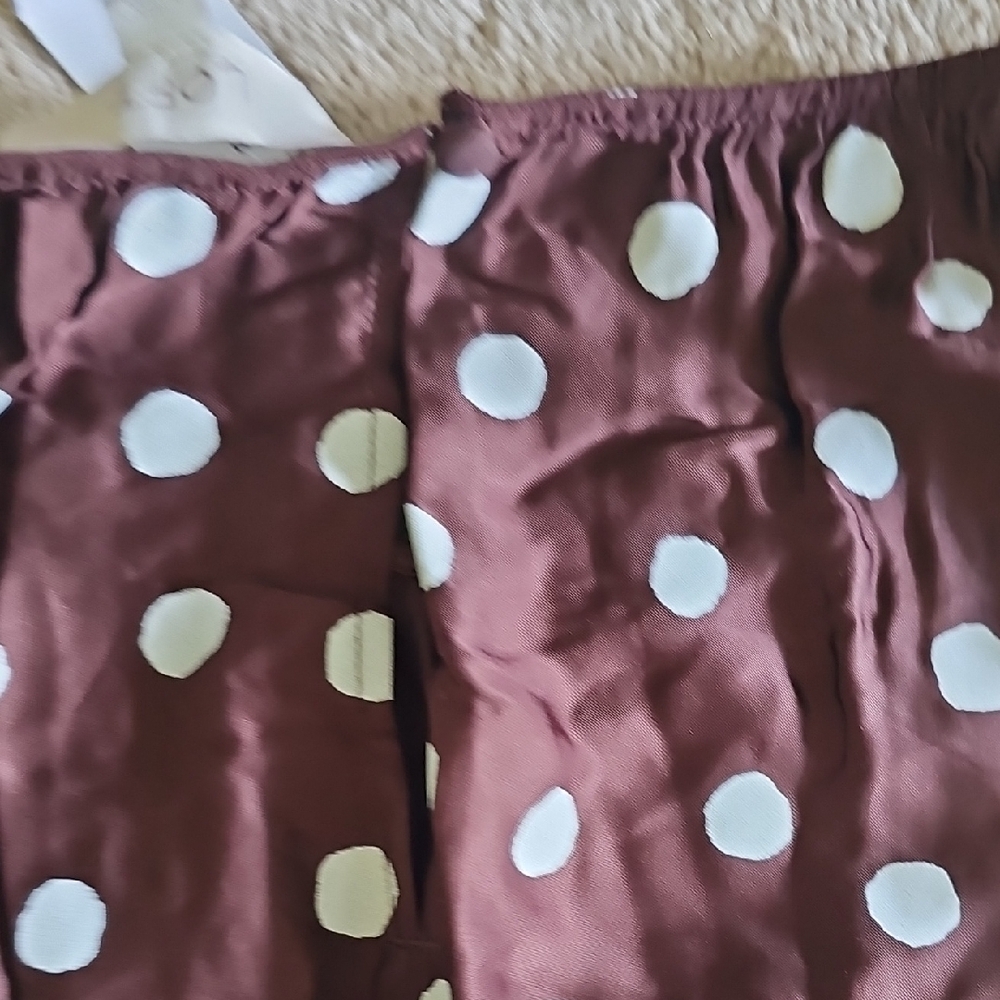 LOFT Brown and White Polka Dot Womens Dress - Picture 7 of 9